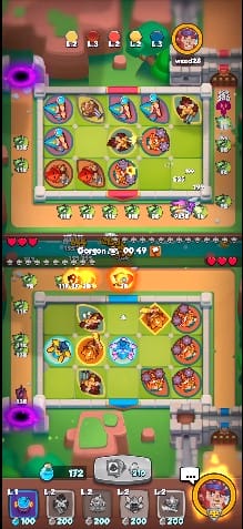 merge in rush royale tower defense