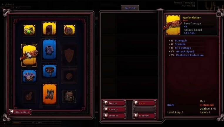 Inventory in Hero Siege