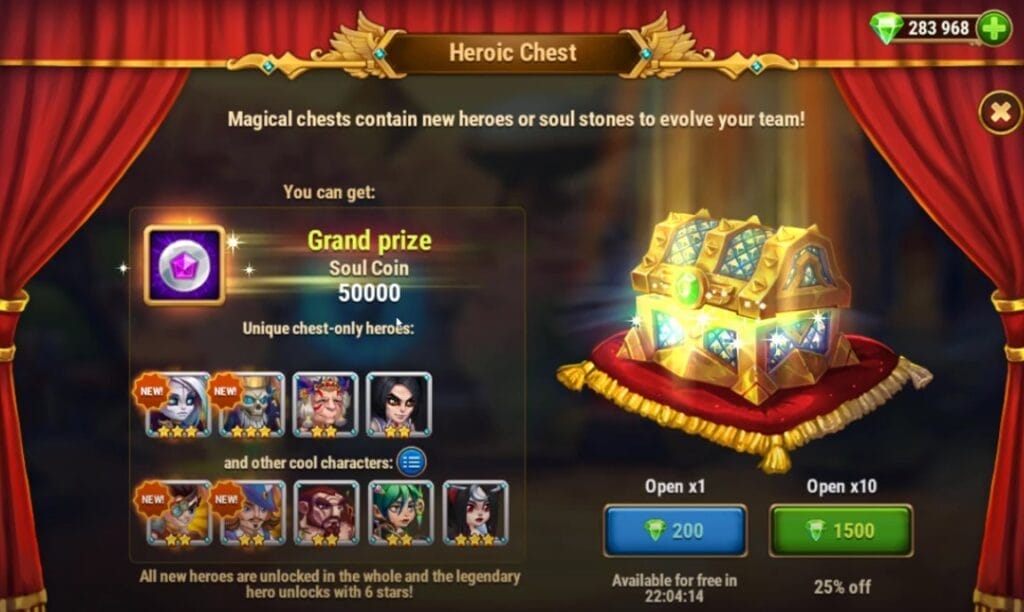 events and markets in idle heroes