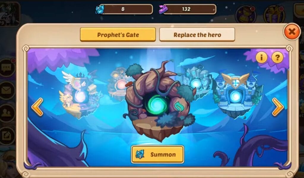 prophet tree summon in idle heroes